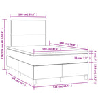 Boxspringbett mit Matratze & LED Dunkelblau 120x190 cm Samt