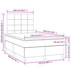 Boxspringbett mit Matratze & LED Dunkelgrau 120x190 cm Samt