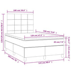 Boxspringbett mit Matratze & LED Dunkelgrün 120x190 cm Samt