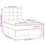 Boxspringbett mit Matratze & LED Dunkelblau 120x190 cm Samt