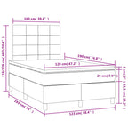 Boxspringbett mit Matratze & LED Rosa 120x190 cm Samt