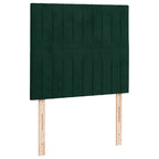 Boxspringbett mit Matratze & LED Dunkelgrün 120x190 cm Samt