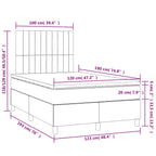 Boxspringbett mit Matratze & LED Dunkelgrün 120x190 cm Samt