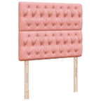 Boxspringbett mit Matratze & LED Rosa 120x190 cm Samt