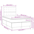 Boxspringbett mit Matratze & LED Dunkelgrau 120x190 cm Samt