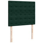 Boxspringbett mit Matratze & LED Dunkelgrün 120x190 cm Samt