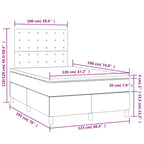 Boxspringbett mit Matratze & LED Rosa 120x190 cm Samt