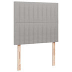 Boxspringbett mit Matratze Hellgrau 120x190 cm Stoff