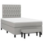 Boxspringbett mit Matratze Hellgrau 120x190 cm Stoff