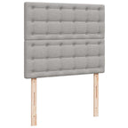 Boxspringbett mit Matratze Hellgrau 120x190 cm Stoff