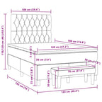 Boxspringbett mit Matratze Creme 120x190 cm Stoff