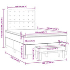 Boxspringbett mit Matratze Dunkelgrau 120x190 cm Stoff