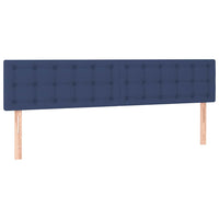 Boxspringbett mit Matratze Blau 120x190 cm Stoff