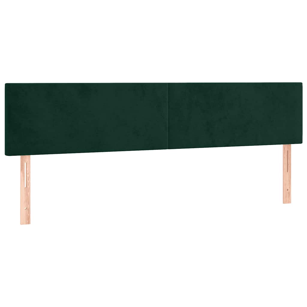 Boxspringbett mit Matratze Dunkelgrün 120x190 cm Samt