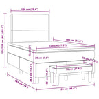Boxspringbett mit Matratze Hellgrau 120x190 cm Samt