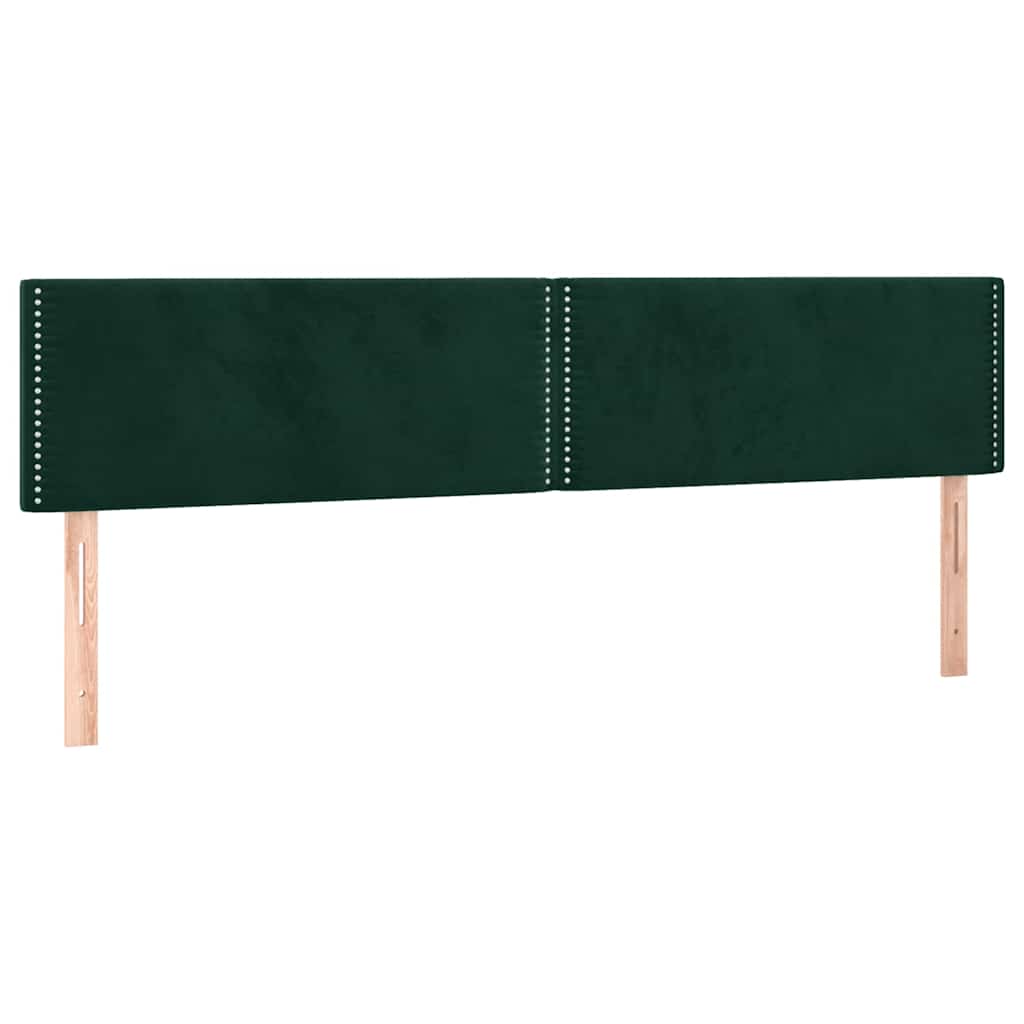 Boxspringbett mit Matratze Dunkelgrün 120x190 cm Samt