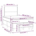 Boxspringbett mit Matratze Dunkelgrün 120x190 cm Samt