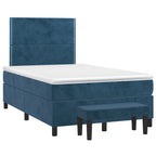 Boxspringbett mit Matratze Dunkelblau 120x190 cm Samt