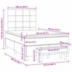 Boxspringbett mit Matratze Hellgrau 120x190 cm Samt