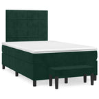 Boxspringbett mit Matratze Dunkelgrün 120x190 cm Samt