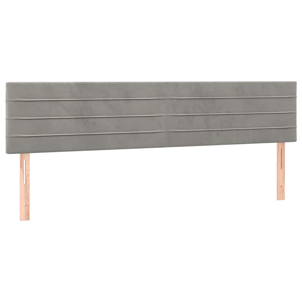 Boxspringbett mit Matratze Hellgrau 120x190 cm Samt