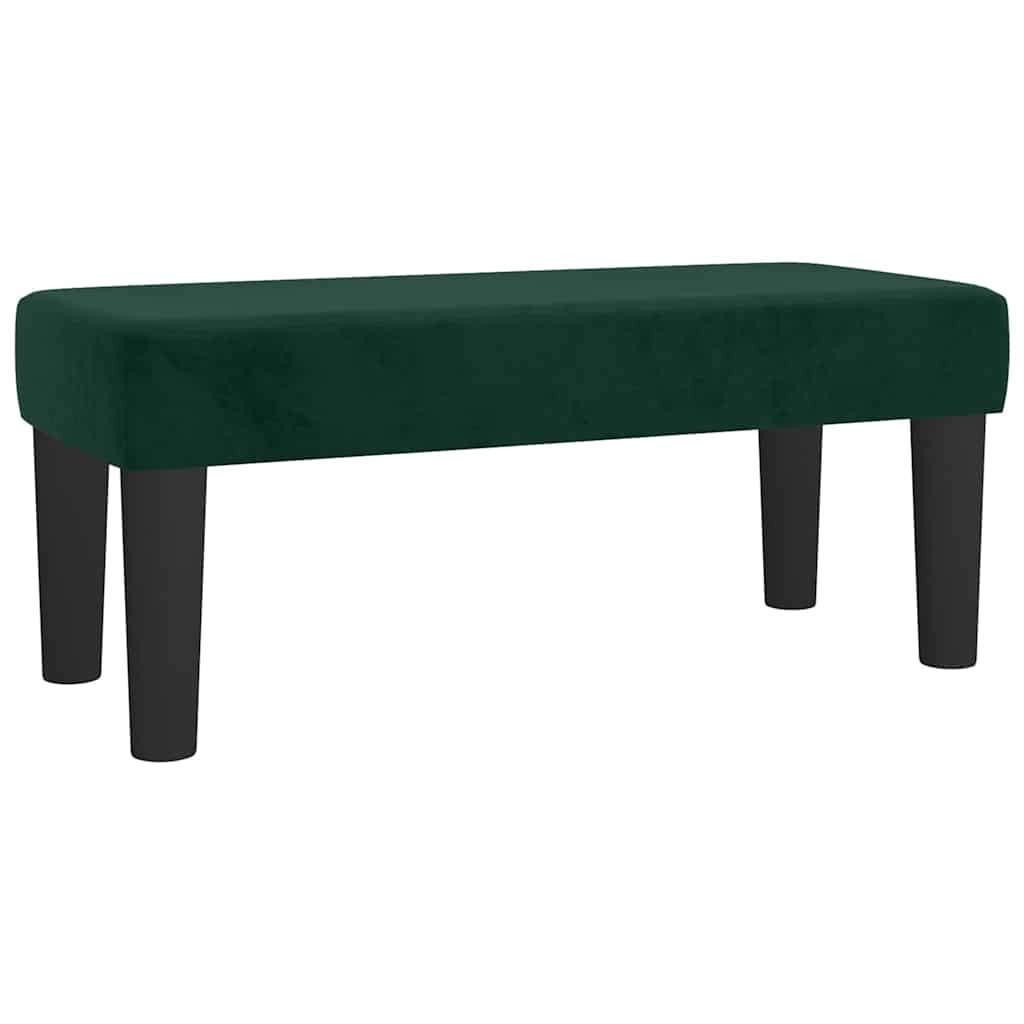 Boxspringbett mit Matratze Dunkelgrün 120x190 cm Samt