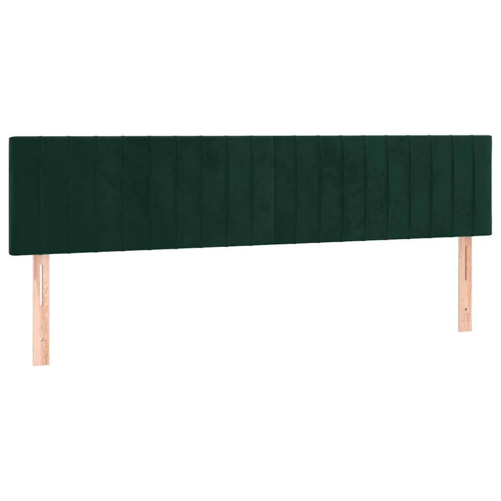 Boxspringbett mit Matratze Dunkelgrün 120x190 cm Samt