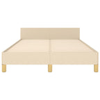 Bettgestell ohne Matratze Creme 120x190 cm Stoff