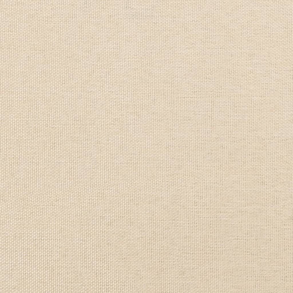 Bettgestell ohne Matratze Creme 120x190 cm Stoff