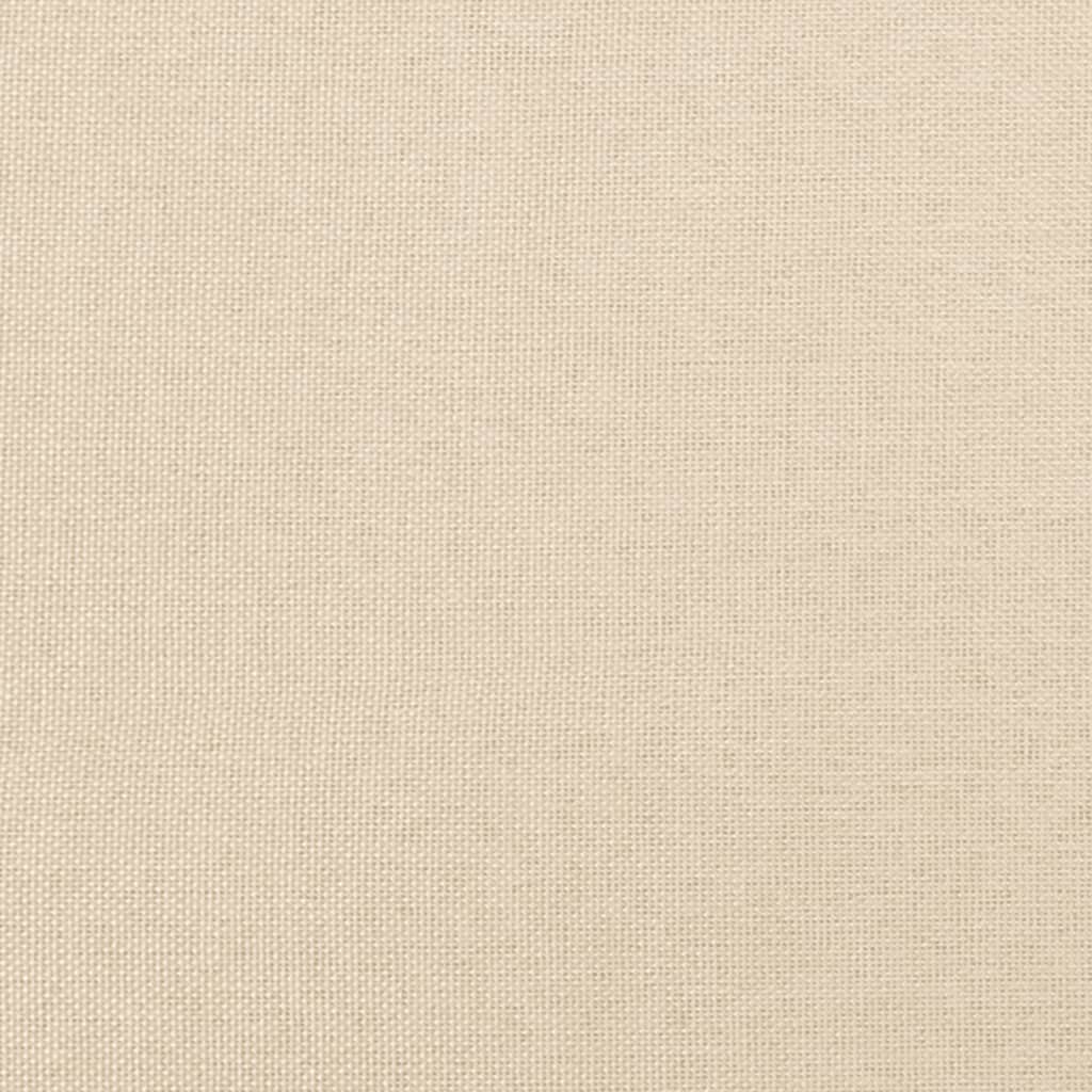 Bettgestell ohne Matratze Creme 120x190 cm Stoff