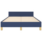 Bettgestell ohne Matratze Blau 120x190 cm Stoff