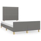 Bettgestell ohne Matratze Dunkelgrau 120x190 cm Stoff