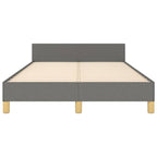 Bettgestell ohne Matratze Dunkelgrau 120x190 cm Stoff