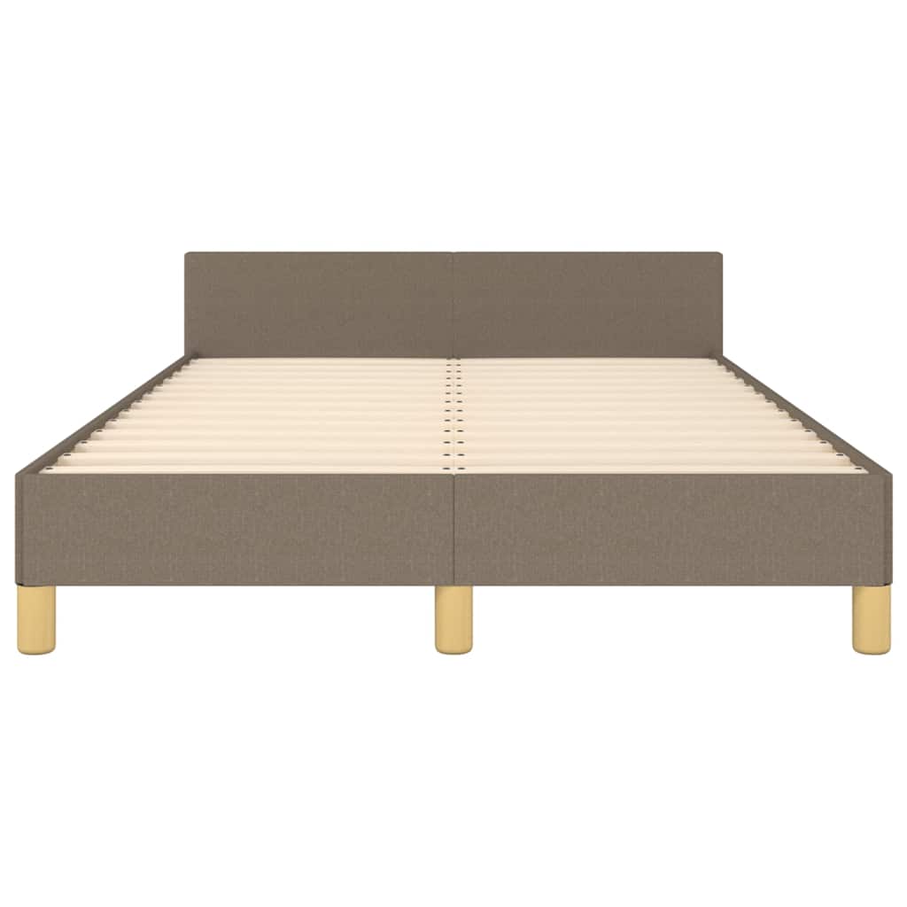 Bettgestell ohne Matratze Taupe 120x190 cm Stoff