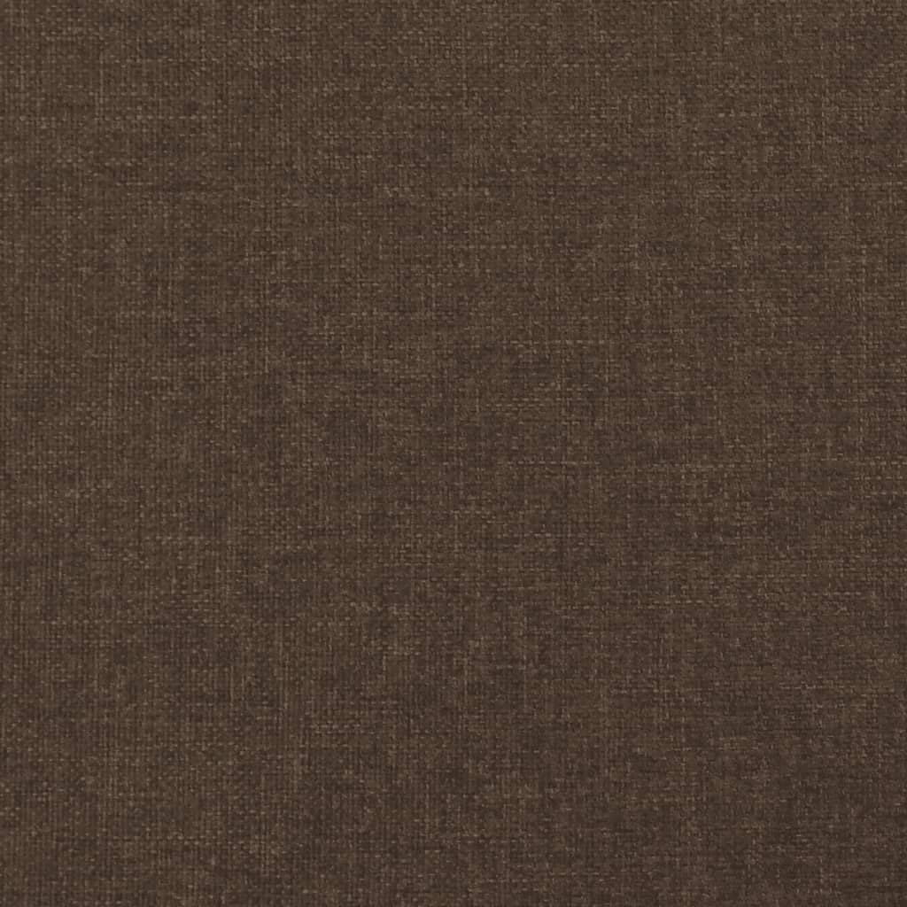 Bettgestell ohne Matratze Dunkelbraun 120x190 cm Stoff