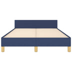 Bettgestell ohne Matratze Blau 120x190 cm Stoff