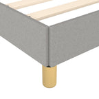 Bettgestell ohne Matratze Hellgrau 120x190 cm Stoff