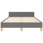 Bettgestell ohne Matratze Dunkelgrau 120x190 cm Stoff