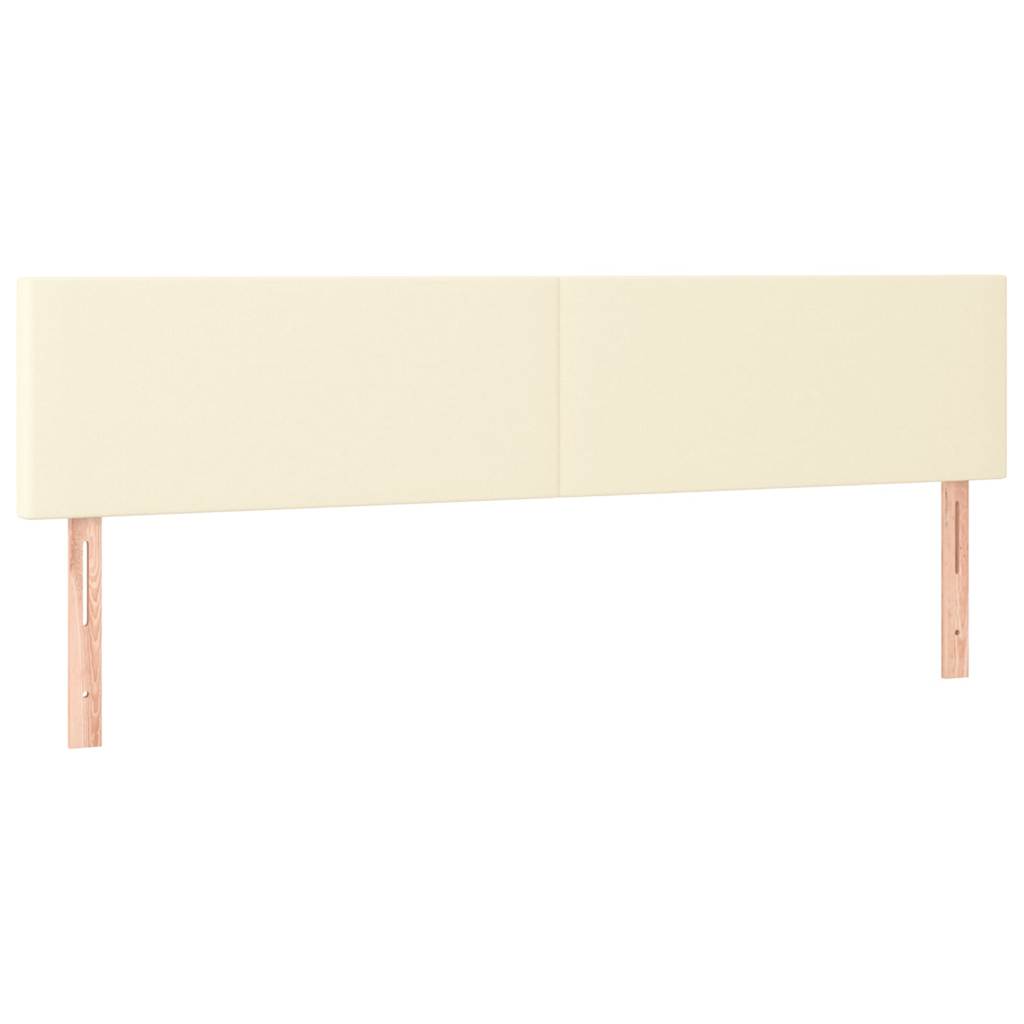Bettgestell ohne Matratze Creme 120x190 cm Kunstleder