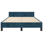 Bettgestell ohne Matratze Dunkelblau 120x190 cm Samt
