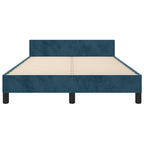 Bettgestell ohne Matratze Dunkelblau 120x190 cm Samt