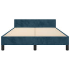 Bettgestell ohne Matratze Dunkelblau 120x190 cm Samt