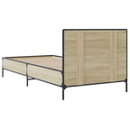 Bettgestell Sonoma-Eiche 90x190 cm Holzwerkstoff und Metall
