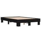 Bettgestell Schwarz 120x200 cm Holzwerkstoff und Metall