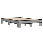Bettgestell Grau Sonoma 120x200 cm Holzwerkstoff und Metall