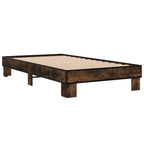 Bettgestell Räuchereiche 75x190 cm Holzwerkstoff und Metall