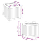 Gartenbox 45x45x45/53 cm Massivholz Akazie und Stahl