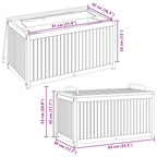 Gartenbox 85x45x45/53 cm Massivholz Akazie und Stahl