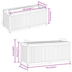 Gartenbox 110x45x42/53 cm Massivholz Akazie und Stahl