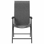 Gartenstühle 4 Stk. Klappbar Grau Poly Rattan